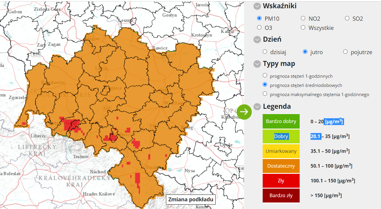 Mapa PM10